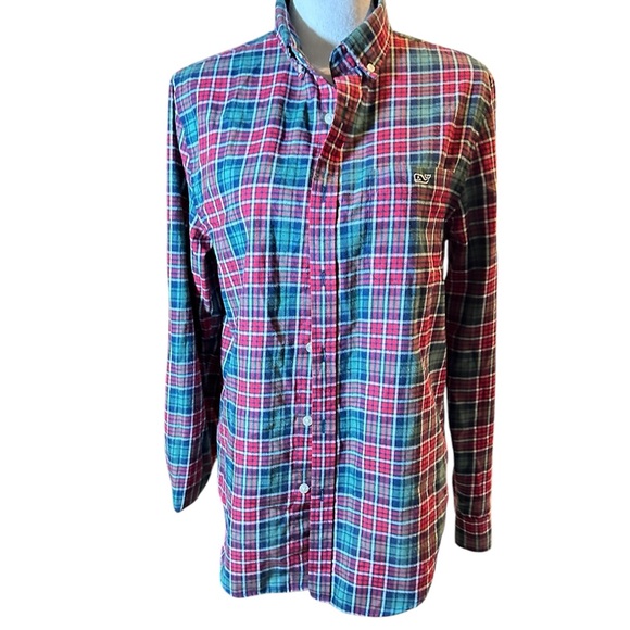Vineyard Vines Plaid Flannel Slim Fit Tucker Button Down Shirt - Picture 1 of 5